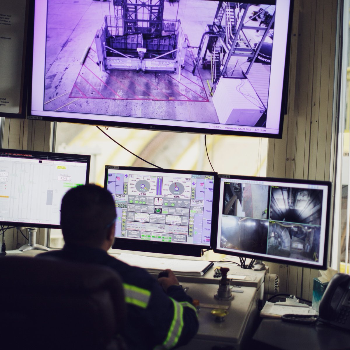 Getting underground starts in the Hoist Control Room.
👷‍♂️It’s a role that blends technical skill, safety expertise, and deep trust.

Because when your “elevator” drops 7,000 feet, you want someone calm and focused at the controls.

Hardhats off to our Hoist Control Operators,
