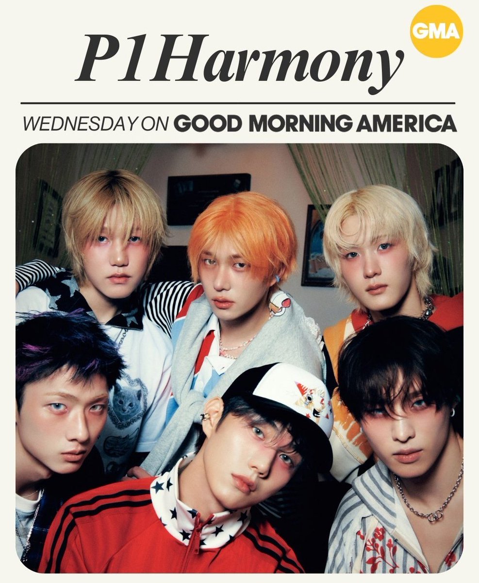 p1hits's tweet photo. P1Harmony will perform EX live on GMA (Good Morning America) for their global debut on September 24th, ahead of the release of their 1st English album on September 26th 🫶🏻

#P1Harmony #피원하모니 @P1H_official https://t.co/zUWdrv8ac0