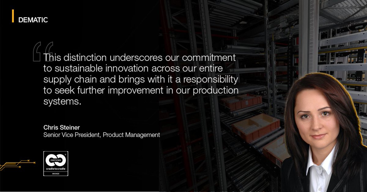 DematicGlobal's tweet image. 𝗜𝗻𝗻𝗼𝘃𝗮𝘁𝗶𝗼𝗻, 𝗯𝘂𝗶𝗹𝘁 𝘁𝗼 𝗹𝗮𝘀𝘁 — 𝗳𝗼𝗿 𝘆𝗼𝘂𝗿 𝗯𝘂𝘀𝗶𝗻𝗲𝘀𝘀 𝗮𝗻𝗱 𝗯𝗲𝘆𝗼𝗻𝗱.

The Dematic Multishuttle® 2 is now officially 𝗖𝗿𝗮𝗱𝗹𝗲 𝘁𝗼 𝗖𝗿𝗮𝗱𝗹𝗲 𝗖𝗲𝗿𝘁𝗶𝗳𝗶𝗲𝗱®, setting a new benchmark for impactful automation.

👉 bit.ly/48txhgT