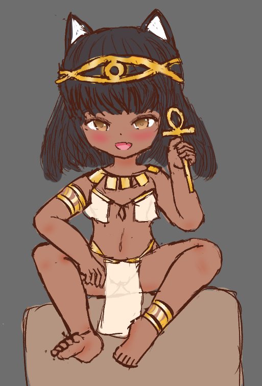 褐色エジプト猫耳ㇿㇼ