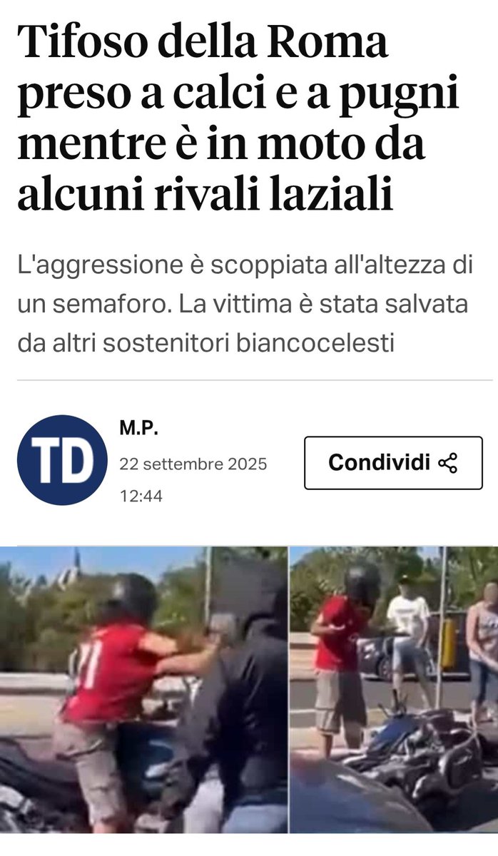 Io me dissocio da sta gente,avemo perso,se beccamo le giuste prese per il culo,a chi tocca nun se ingrugna,dopo la partita,co sti pseudo tifosi ce se perde pure la faccia.
In questa maniera se perde a 360 gradi