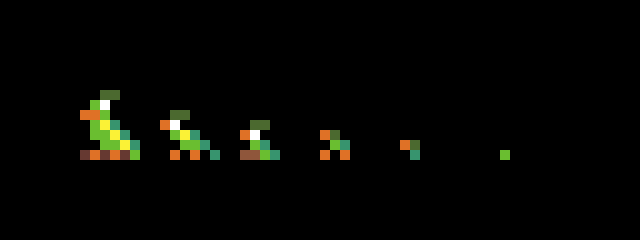 🦜 → → → 🟩