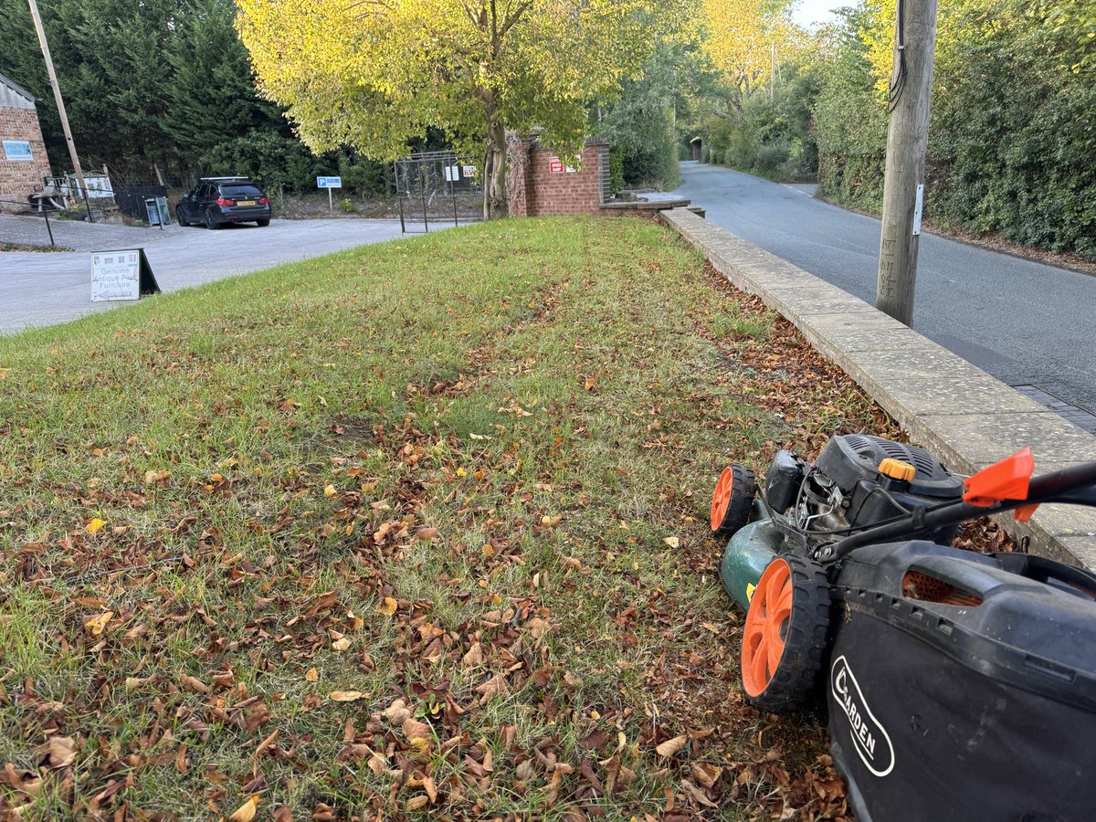 Because we like being busy there’s just enough time to cut the grass before heading home….(to cut the grass!).