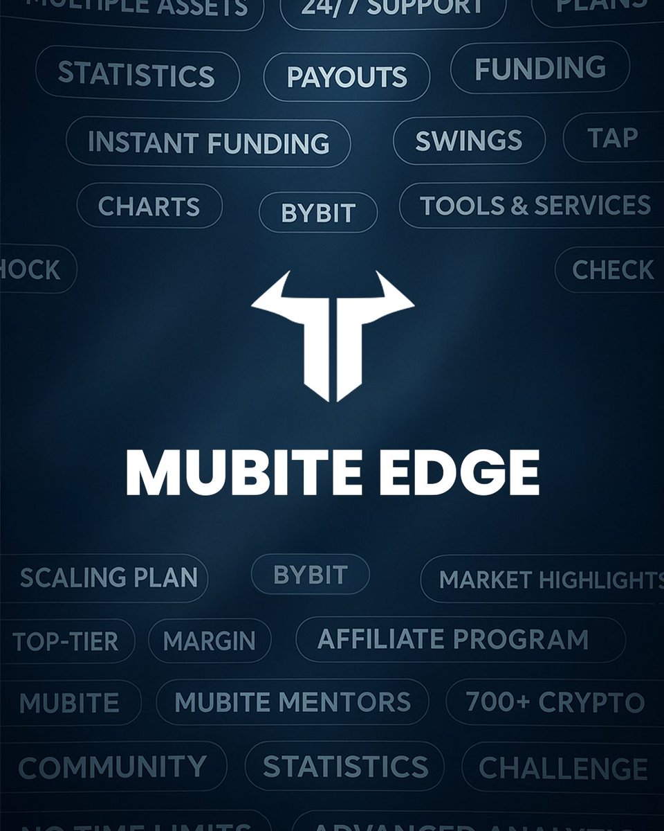 MUBITE_COM's tweet photo. Unlock the MUBITE EDGE ⚡
Instant funding. 700+ crypto pairs. Expert mentors.
Your next-level prop trading journey starts here. 🚀
#Mubite #CryptoPropTrading #CryptoTraders #PropFirm https://t.co/fWIXkCm60f