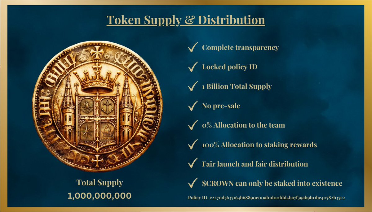 At its current rate of distribution (appx 2%/year) $CROWN wont be fully distributed for another 49 years. How many other teams you know of are thinking that far into the future?