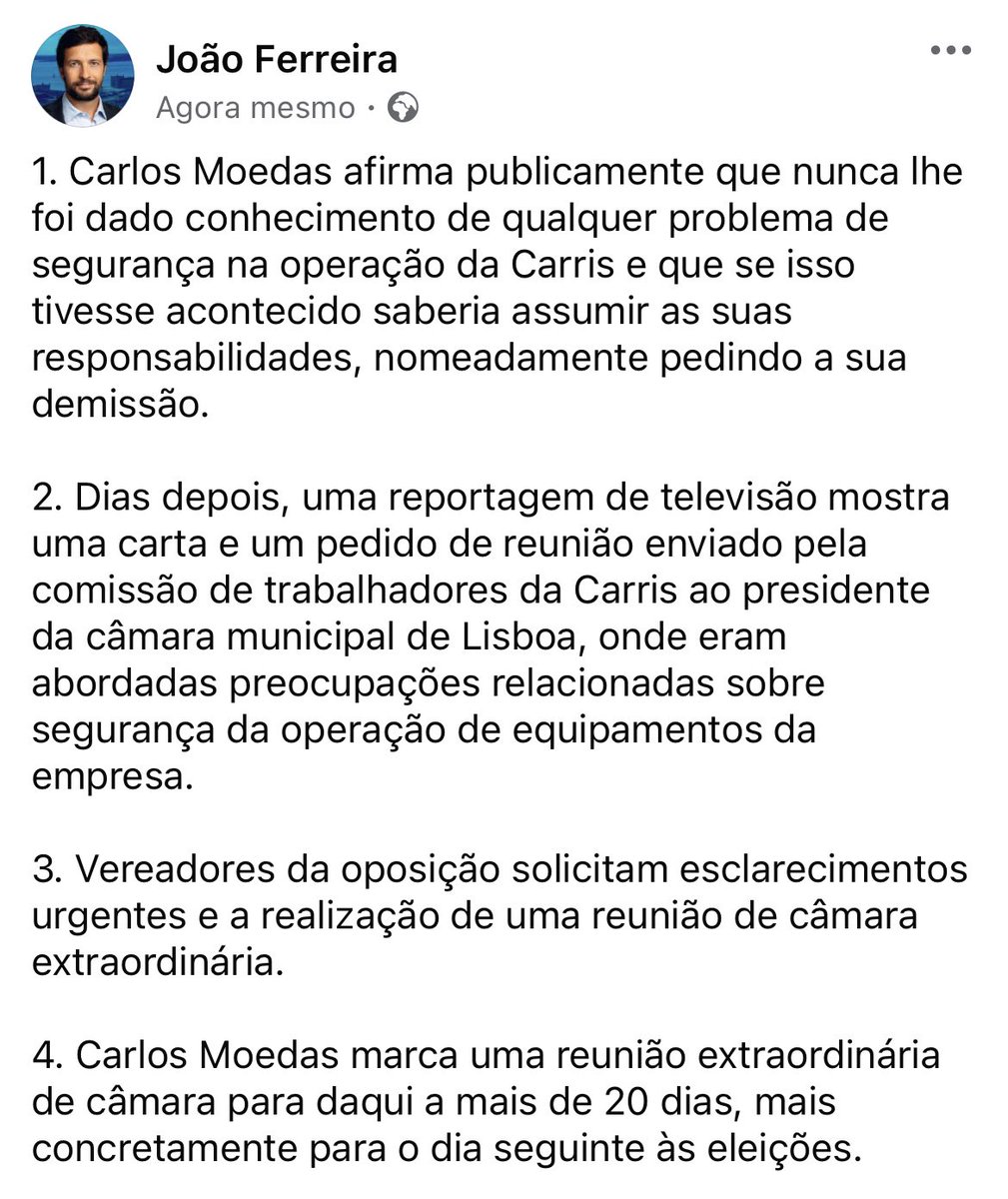 joao_ferreira33's tweet photo. Não há outra maneira de o dizer: com esta lamentável atitude, Carlos Moedas demonstra, uma vez mais, não estar preparado para o cargo que ocupa. https://t.co/JtotC2YJs3