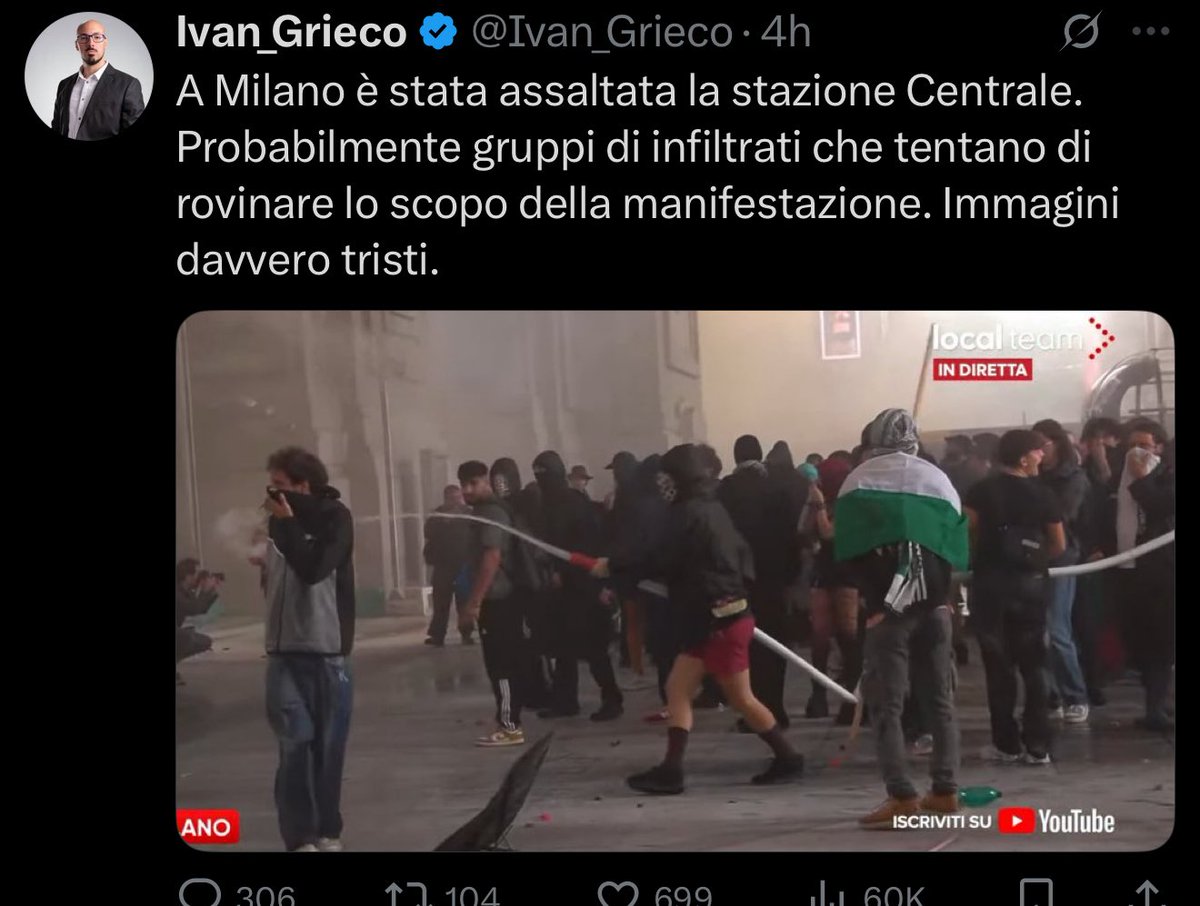 Andrea Lombardi (@andrlmbrd) on Twitter photo Saranno stati gli infiltrati. Sono dappertutto evidentemente. Saranno stati gli infiltrati. Sono dappertutto evidentemente.