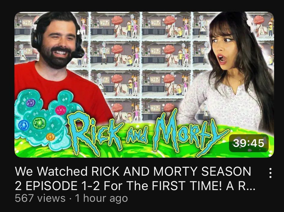 WHO REMEMBERS this mind FCK of an episode?😵‍💫

Collab with my friend <a href="/TimotheeReacts2/">Timothee</a> over on his channel!

NEW VIDEO HERE: youtu.be/Y4yRWJOY79E?si…

#rickandmorty #reaction #malbread #Youtuber #animation