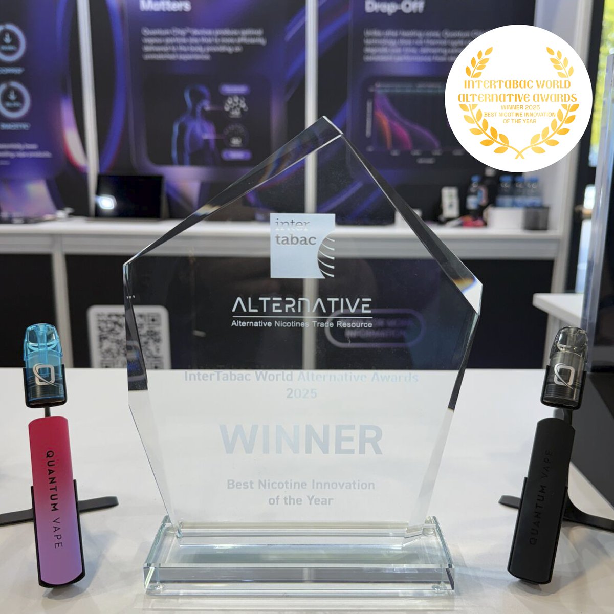 We are honoured to announce that Greentank has been awarded Best Nicotine Innovation of the Year at InterTabac 2025.👏
Thank you to our team, our partners, and the InterTabac panel for recognizing Greentank &amp; our Quantum Chip technology as a new benchmark for the entire category.