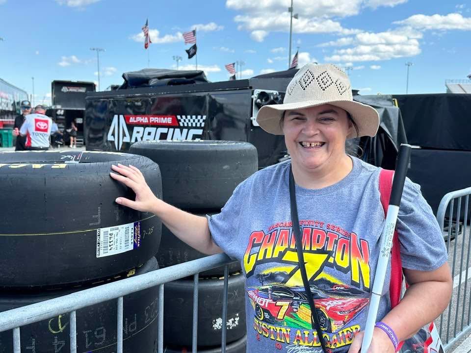 blindnascarfan's tweet photo. I'm on a mission to show the world how #blind fans like me "see" the sport we love. 1 @NASCAR track at a time.🙏🏼 next up @CLTMotorSpdwy Oct 2-4!🚗💨 To join my pit crew🛠️hit that share button or donate here:👉🏼 https://t.co/2BHGsY5Y3C
#ChangingWhatItMeansToBeBlind #OneTrackAtATime https://t.co/pXQxkC6L1z
