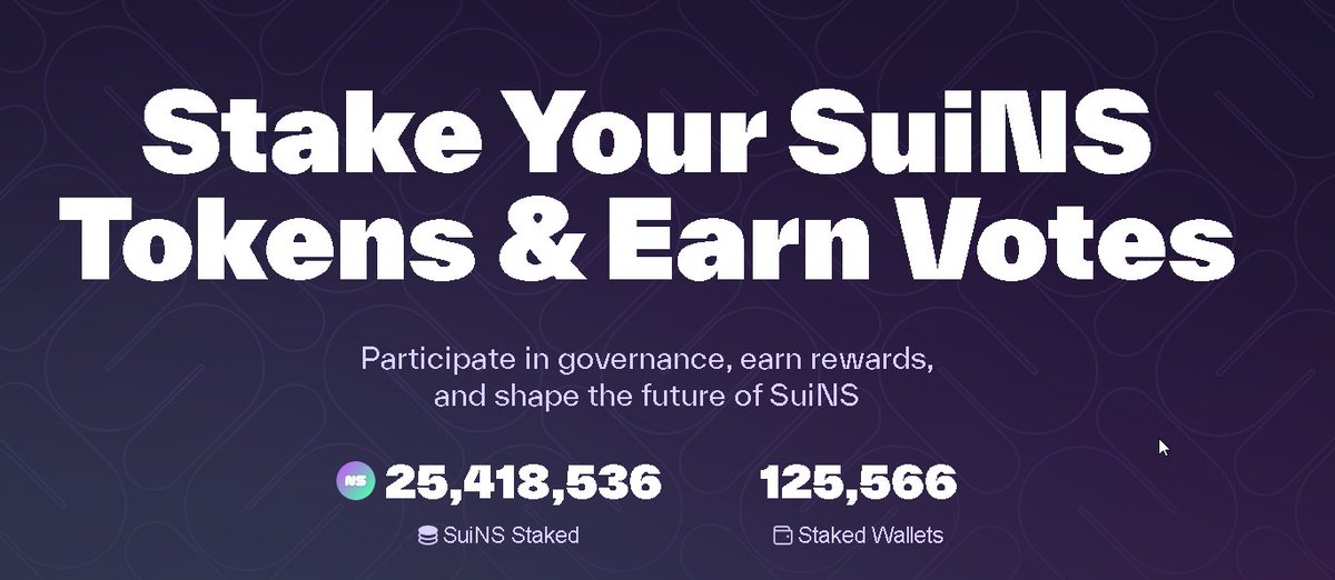Cleverman_Alex's tweet image. Insane stats: 

125K+ wallets staking 25.4M $NS 🔥

@SuiNetwork @SuiNSdapp