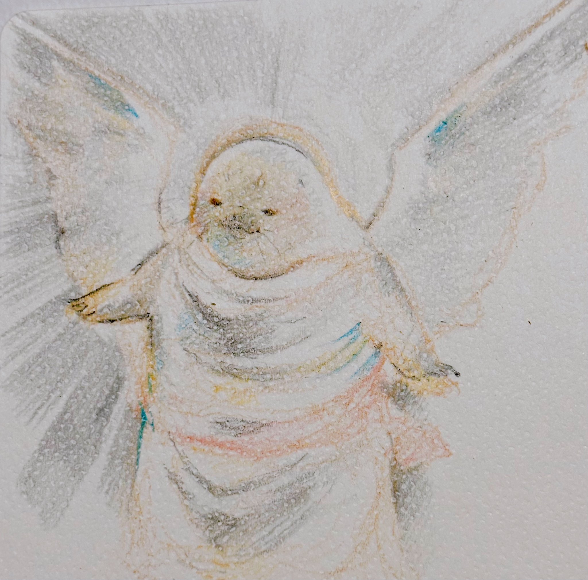 不安になってくるアザラシ　絵画 アザラシの赤ちゃんたちが元気に大きくなりますように🍀 May the