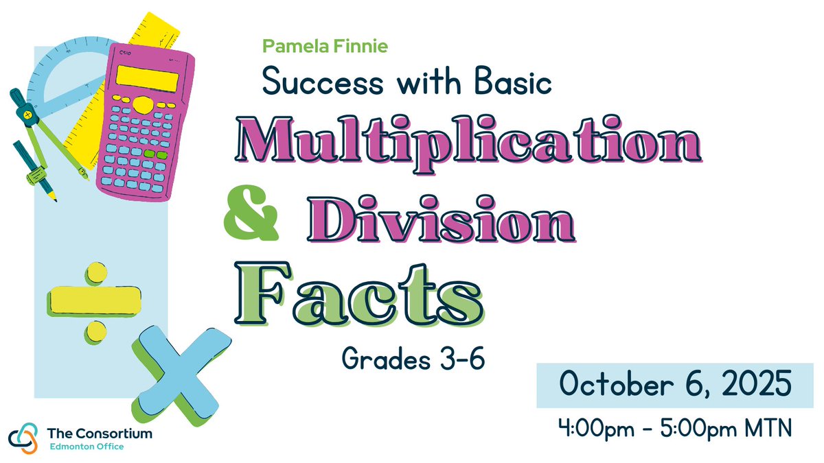 erlcpl's tweet image. Join Pamela Finnie for an interactive session that will provide insights on how best to teach basic multiplication & division using activities from the MathImagine Foundation resources.
Learn more/register: bit.ly/APLC15306
#math #MathImagine