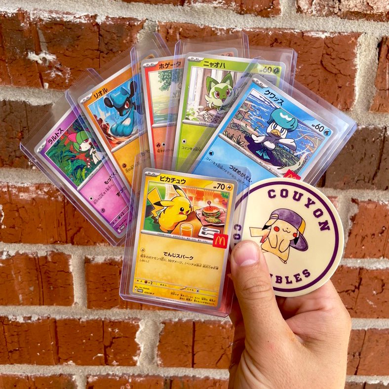 PokéMOM - Daily TCG Deals - Pokemon Restocks (@iamapokemom) on Twitter photo 🎉 POKEMON GIVEAWAY 🎉
Couyon Collectibles is giving you the chance to win this complete set of Japanese McDonalds Pokémon Promos!!!
To Enter:
➕ Follow <a href="/CouyonCollect/">Couyon Collectibles</a> & @iamapokemom
🔄 Repost
🍟 Comment your favorite menu item. 😂
Winner Drawn: 10/6/2025
US only 🙏 🎉 POKEMON GIVEAWAY 🎉
Couyon Collectibles is giving you the chance to win this complete set of Japanese McDonalds Pokémon Promos!!!
To Enter:
➕ Follow <a href="/CouyonCollect/">Couyon Collectibles</a> & @iamapokemom
🔄 Repost
🍟 Comment your favorite menu item. 😂
Winner Drawn: 10/6/2025
US only 🙏
