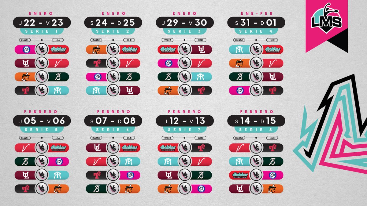 Calendario oficial de la Liga Mexicana de Softbol 2026