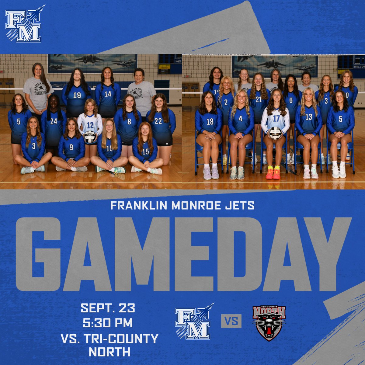 Good luck Lady Jets 🏐 taking on TCN at home this evening!

#GoJets