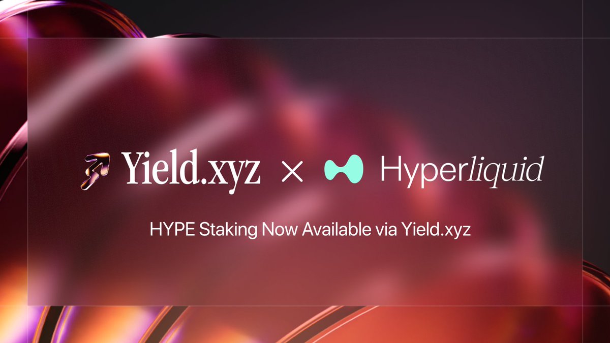 Yield now supports $HYPE staking in our API.  💫

Hyperliquid’s dual-layer design is powerful but complex.

We’ve turned it into a single integration for wallets and neobanks to seamlessly integrate. 👇