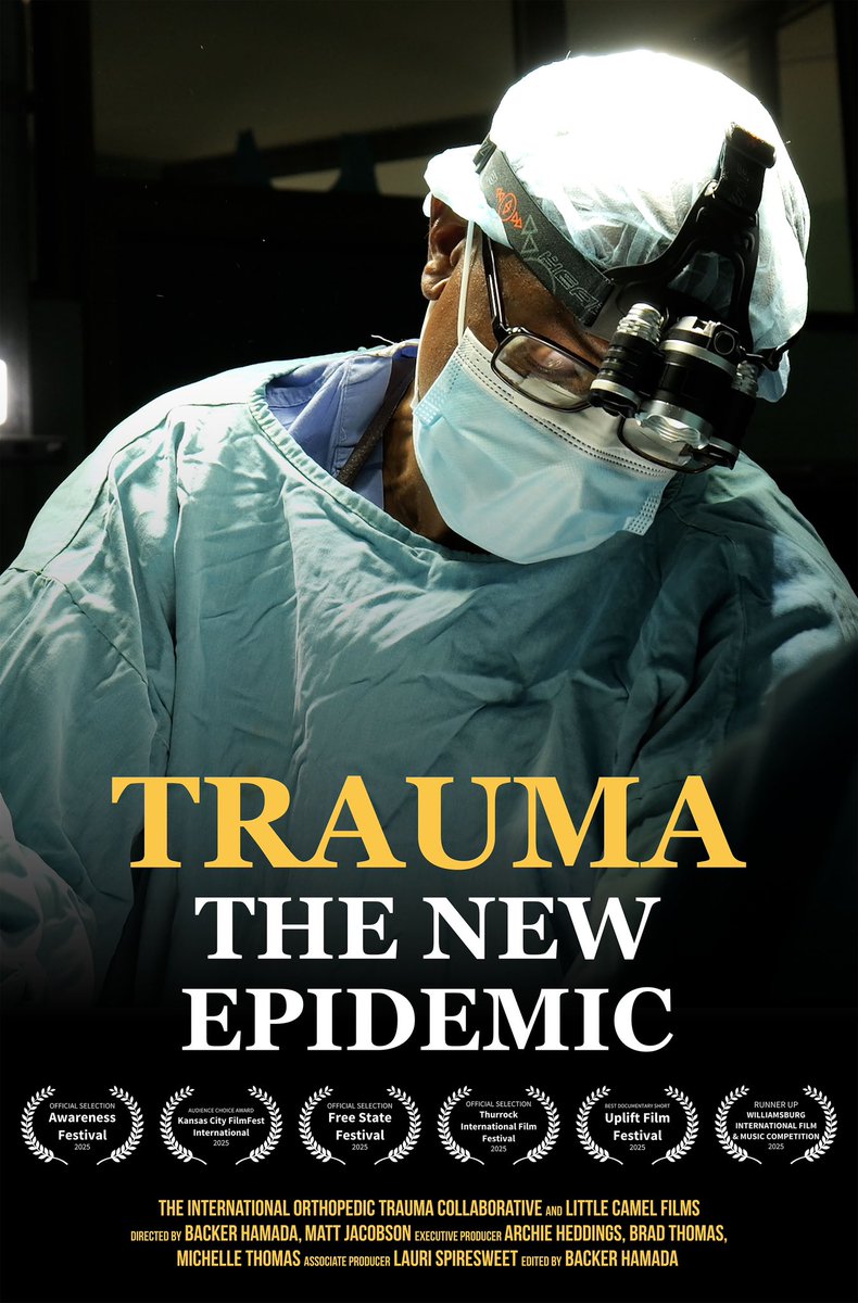 trauma_central's tweet photo. “Trauma: The New Epidemic” was just awarded the Runner-up in the International Documentary Short Film Competition at the Williamsburg International Film &amp; Music Competition!

@willifest https://t.co/qXJy9X3KKM