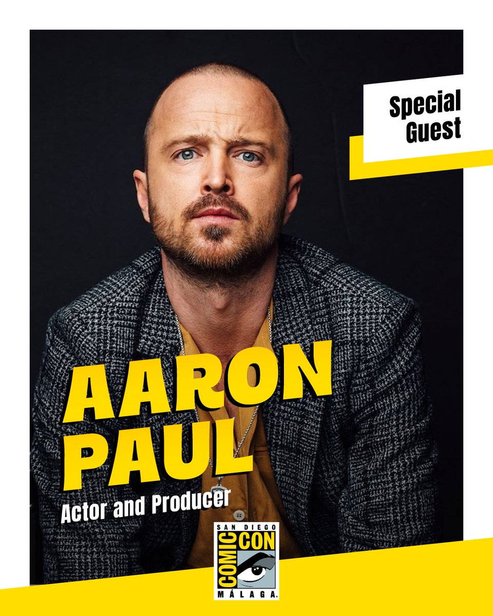 🇬🇧 Few roles have left such a mark on television history as Jesse Pinkman. With raw talent and unforgettable intensity, he has become one of the defining actors of his generation.

We are proud to welcome Aaron Paul as a special guest at San Diego Comic-Con Málaga 2025.