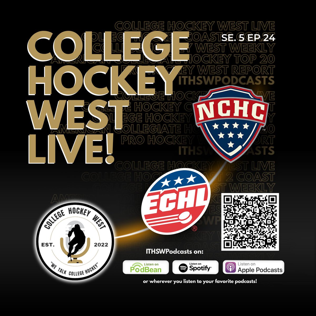 College Hockey West LIVE!  Se 5  Ep 24 Sept 21, 2025
We talk <a href="/TheNCHC/">The NCHC</a> Preseason Media Polls; take a closer look at <a href="/ECHL/">ECHL</a> players playing <a href="/NCAAIceHockey/">NCAA Ice Hockey</a> ; plus more teams announce captains!   #ITHSWpodcasts
podcasts.apple.com/us/podcast/col…