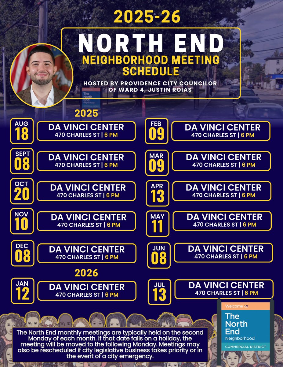 Neighbors, just a friendly reminder that our September monthly meeting is tonight at 6 PM at the DaVinci Center. Hope to see you there! I’ve also included the schedule with current and upcoming meeting dates, please share it widely with others in the neighborhood.

Thank you!