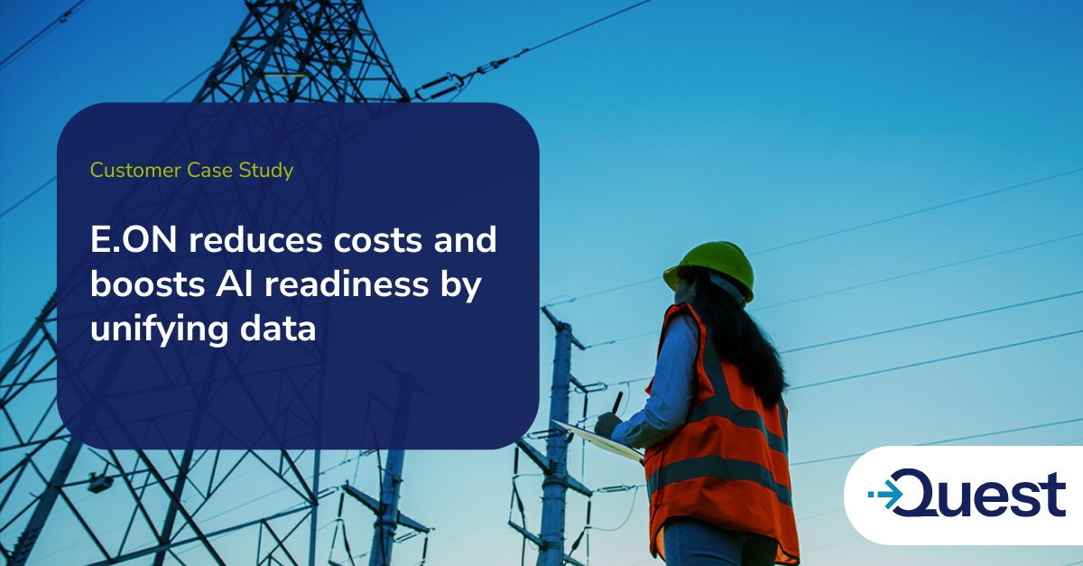 Quest's tweet image. E.ON is showing what’s possible when data is trusted, governed, and AI-ready!🚀Read their story here: okt.to/fwtVmI
#AIReadyData #DataManagement