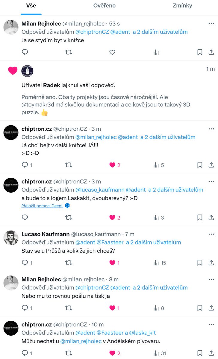 Faasteer's tweet image. A přesně tohle na té místní #Bastl komunitě naprosto miluju! 😊 @adent se zmíní, že by něco potřeboval, @laska_kit to navrhne a pak už se jen předháníme, kdo mu to vytiskne!

Díky kluci, tohle mi fakt zlepšilo den. 😍

x.com/laska_kit/stat…