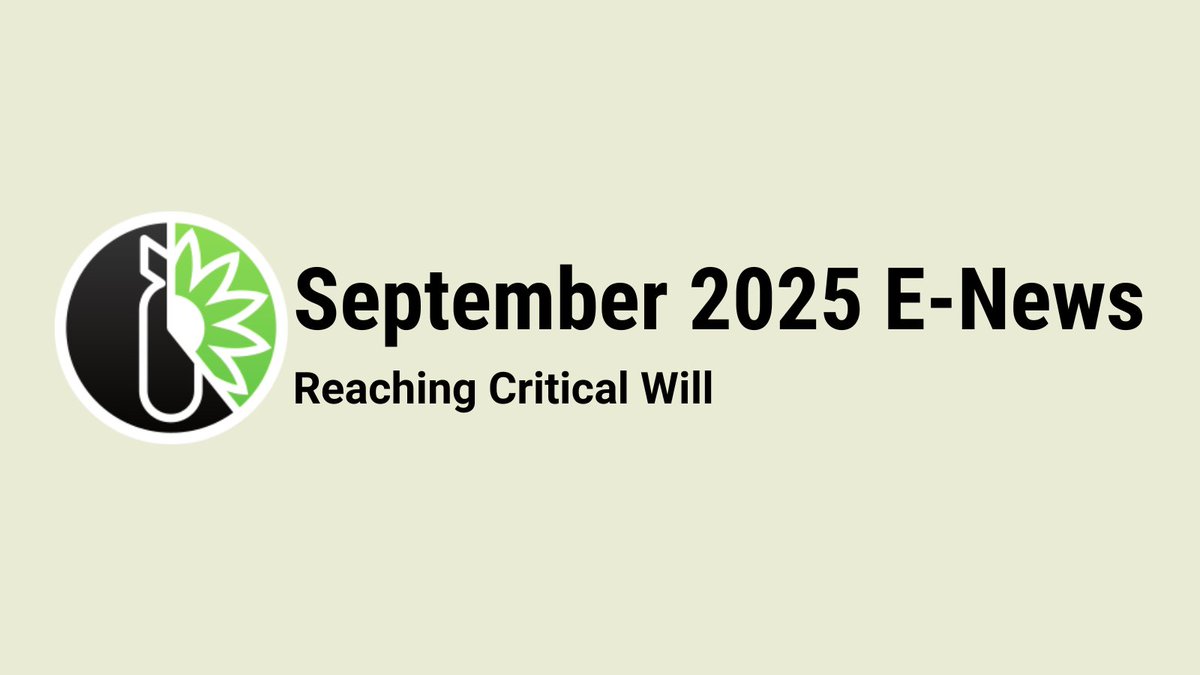 Reaching Critical Will tweet media