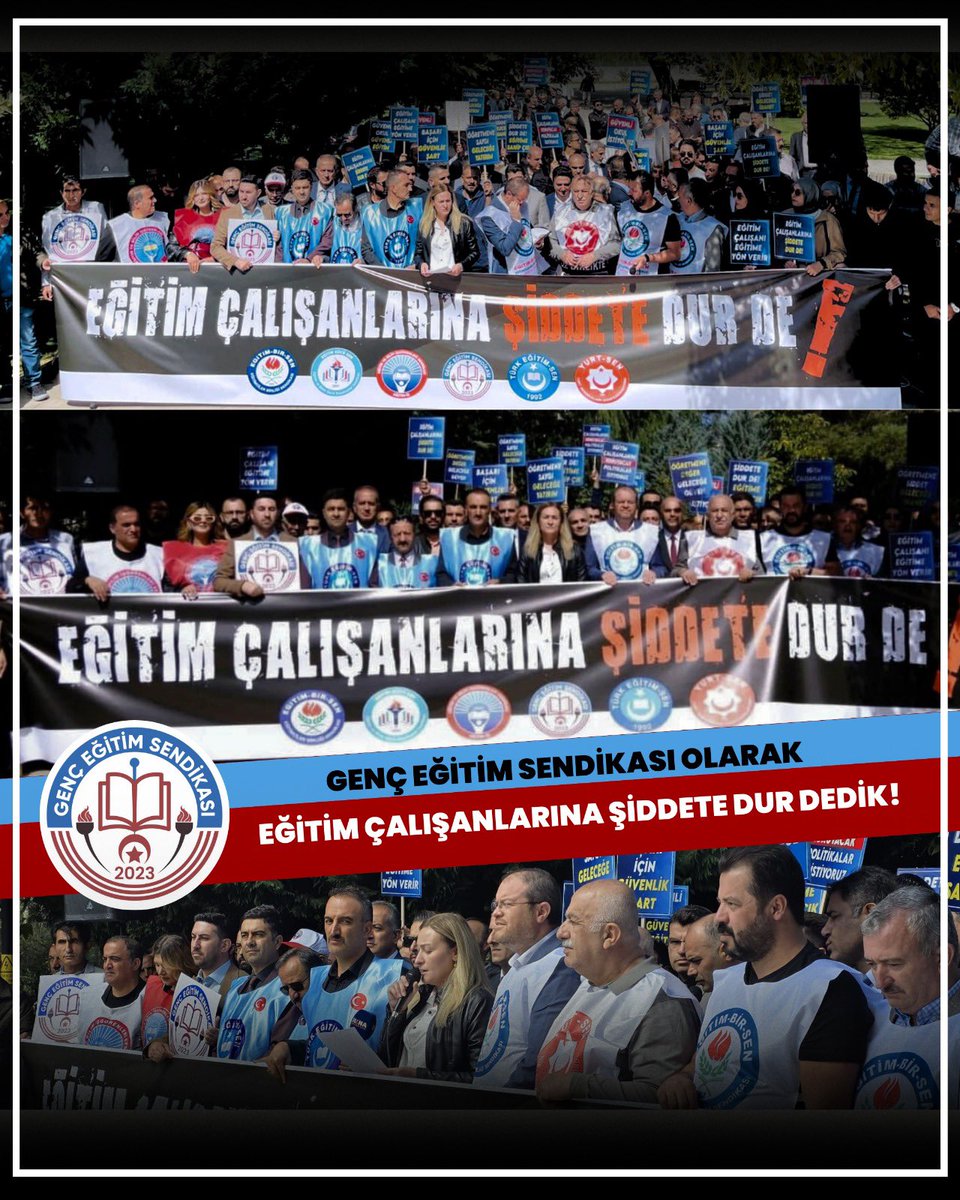 Genç Eğitim Sendikası olarak Genel Başkan Yardımcımız Mesut Balbal, Van İl Temsilcimiz Yaşar Uzunkol ve üyelerimizden oluşan geniş katılımla İl Milli Eğitim Müdürlüğü önünde toplandık. Şiddeti kınıyor, sürecin takipçisi olacağımızı ilan ediyoruz! #ÖğretmeneŞiddeteDur
