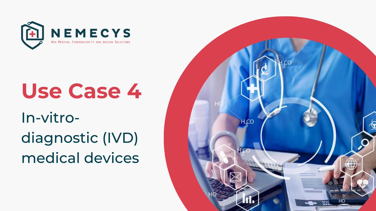 In #NEMECYS_eu Use Case 4, we secure self-test #IVD devices (e.g. glucose &amp; pregnancy tests) that exchange sensitive data with hospital systems.

🔐 Focus: Risk of unmonitored usage, data privacy&amp; infrastructure protection

See more: nemecys.eu/about-us/use-c… 

#Cybersecurity