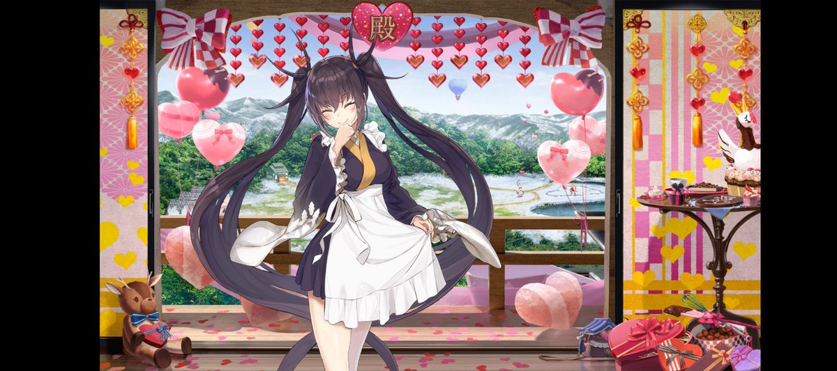 #推し城娘のベストショット #城プロRE
【鷹城】のベストショット！

鷹城とのバレンタイン。
甘々な恋心を、最愛の貴方に。

城プロを始めた当日からずっと一緒に歩んできた、最高の相棒にして自慢の筆頭家老です。
