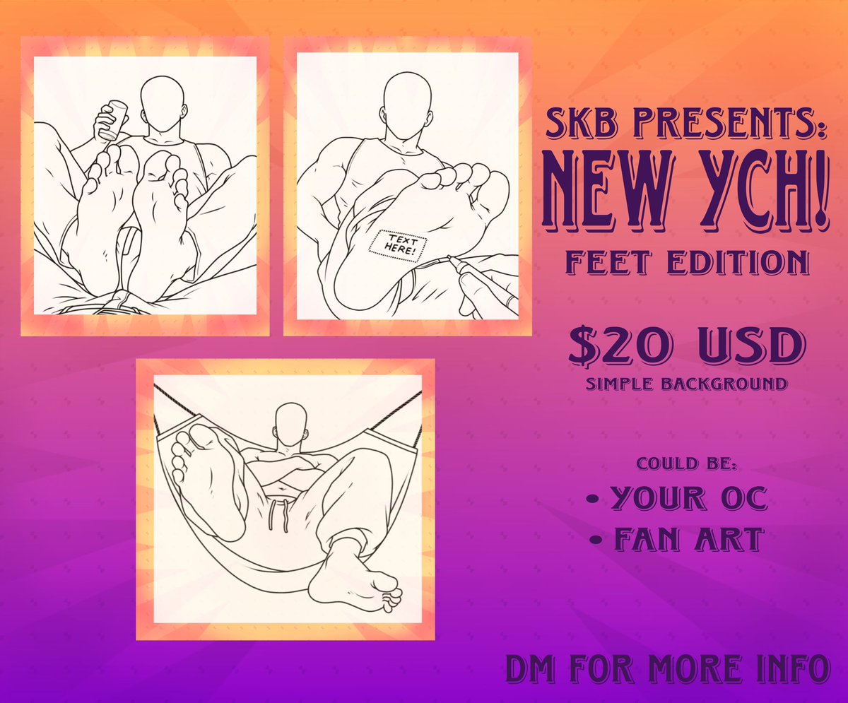 Th3G0dkill3r's tweet photo. Feet YCH are Open!
For more questions and info you can ask in DM^^ 
~~~~~ https://t.co/rQdTv24c5t