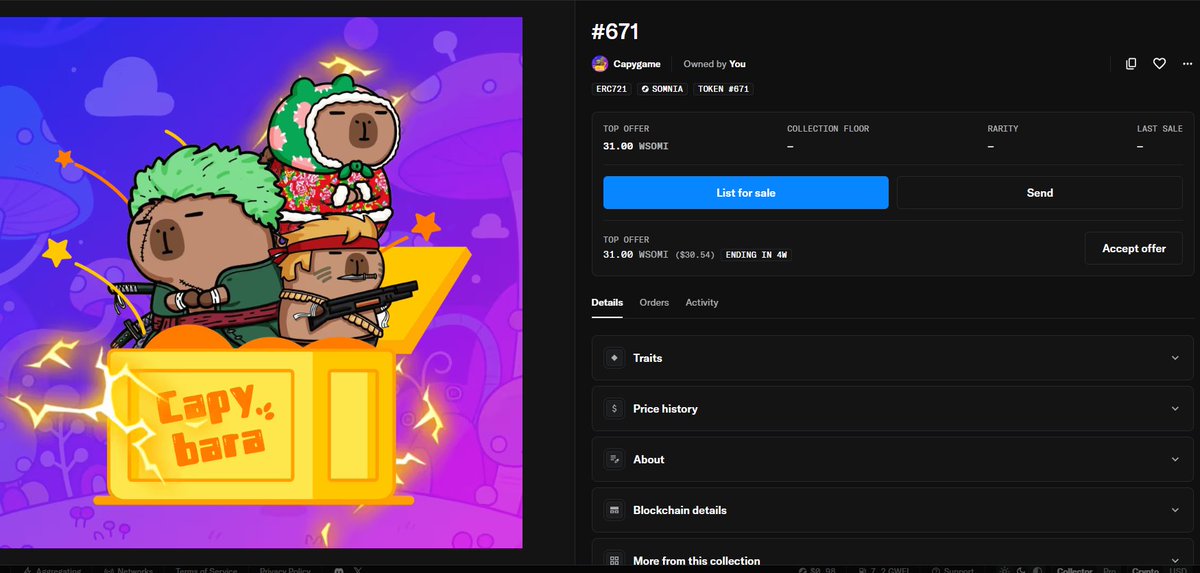 affiliateherox's tweet image. Proud owner of @PlayCapygame NFT here!! 
I just added another @Somnia_Network NFT and I won&apos;t stop adding more!! 

Quest is still on going join now - quest.somnia.network/referrals/DE7F…

#Capygame 
#Somnia