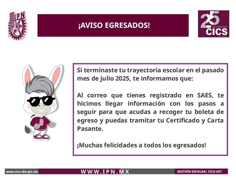 cicsust_ipn's tweet image. 💡EGRESADAS Y EGRESADOS 👀🦷🧠
¡Felicitamos a 311 estudiantes que, al cierre del periodo escolar 25-2, concluyeron su trayectoria escolar! 🎉🥳
#Huélum
#OrgulloPolitécnico
#optometria
#odontología
#psicología
