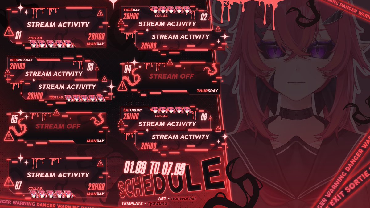 ──✧ SCHEDULE COMMISSION ♡
for <a href="/myzkii/">Mʏᴢᴋɪɪ🔪🫀</a> 📺

♡ + ↻ it's very appreciated 🥹

「 #VTuberAssets #VGen #VGenComm #Vtuber 」