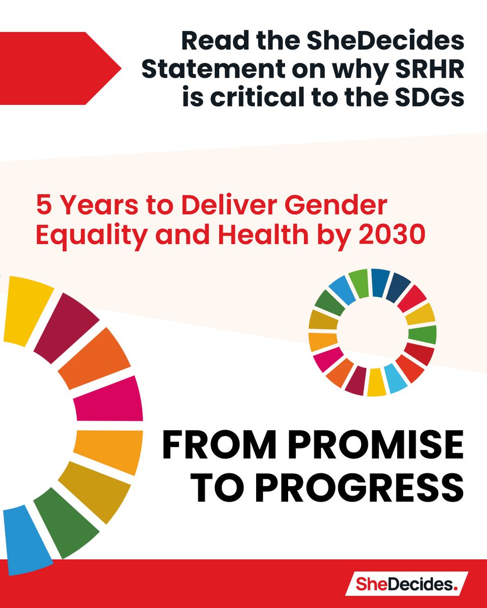 At #UNGA80, world leaders are discussing the #SDGs. With just 5 years left, we're joining with governments &amp; orgs to say loud &amp; clear: #SRHR is non-negotiable for progress on #Health &amp; #GenderEquality.   

➡️ Read our joint statement: tinyurl.com/3mu2wv6f 

#SheDecides