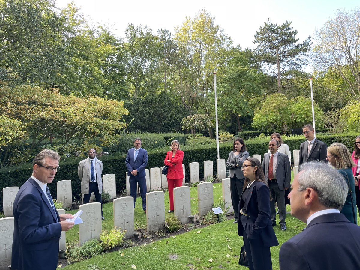 The day after the Airborne Memorial Service in Oosterbeek, the Commonwealth War Graves Commission Joint Committee for the Netherlands gathered at Westduin cemetery to recommit to supporting work of the <a href="/CWGC/">Commonwealth War Graves</a> and <a href="/ogsnl/">Oorlogsgravenstichting</a> in maintaining war graves &amp; memorials around the country.