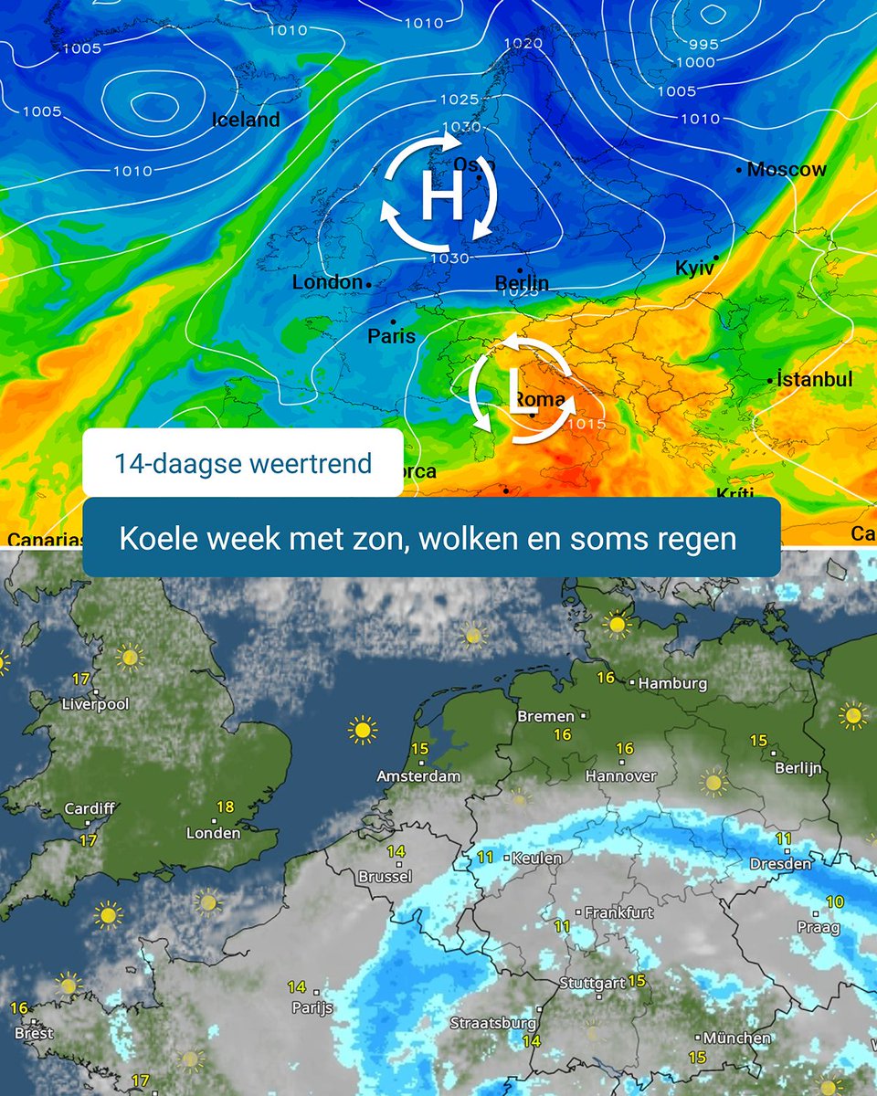 weerenradar_be's tweet image. Een vrij koele week met een afwisseling van wolken, zon en af en toe wat regen.ℹ️ Meer info lees je in de nieuwe trendverwachting: weerenradar.be/14daagse 

#weerbericht #weernieuws #weerupdate #herfst #weekweer