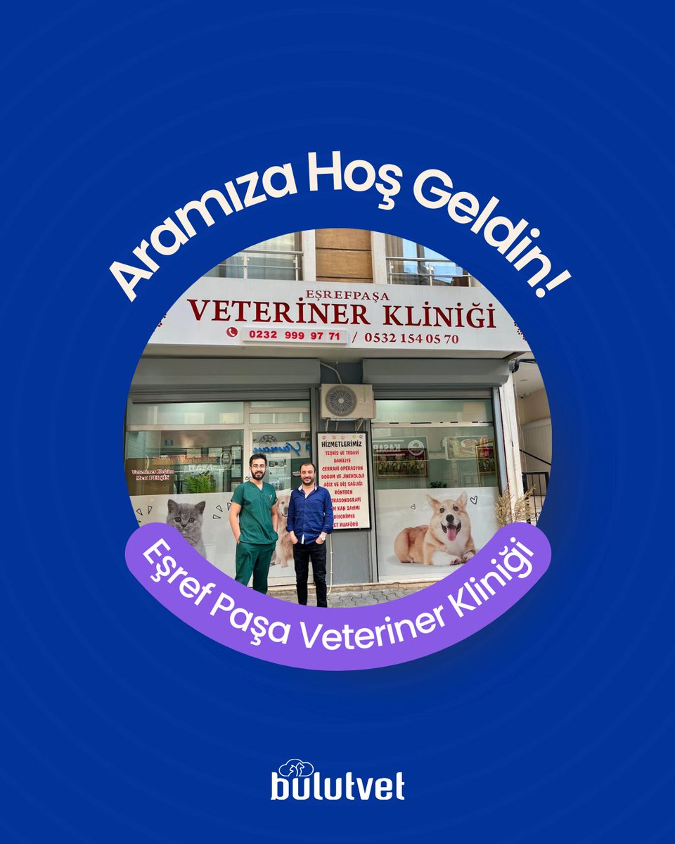 BulutVet's tweet photo. Aramıza hoş geldin @esrefpasaveteriner 🌸🤍

#Bulutvet #VeterinerTakipProgramı https://t.co/RRVbNnGQ9n