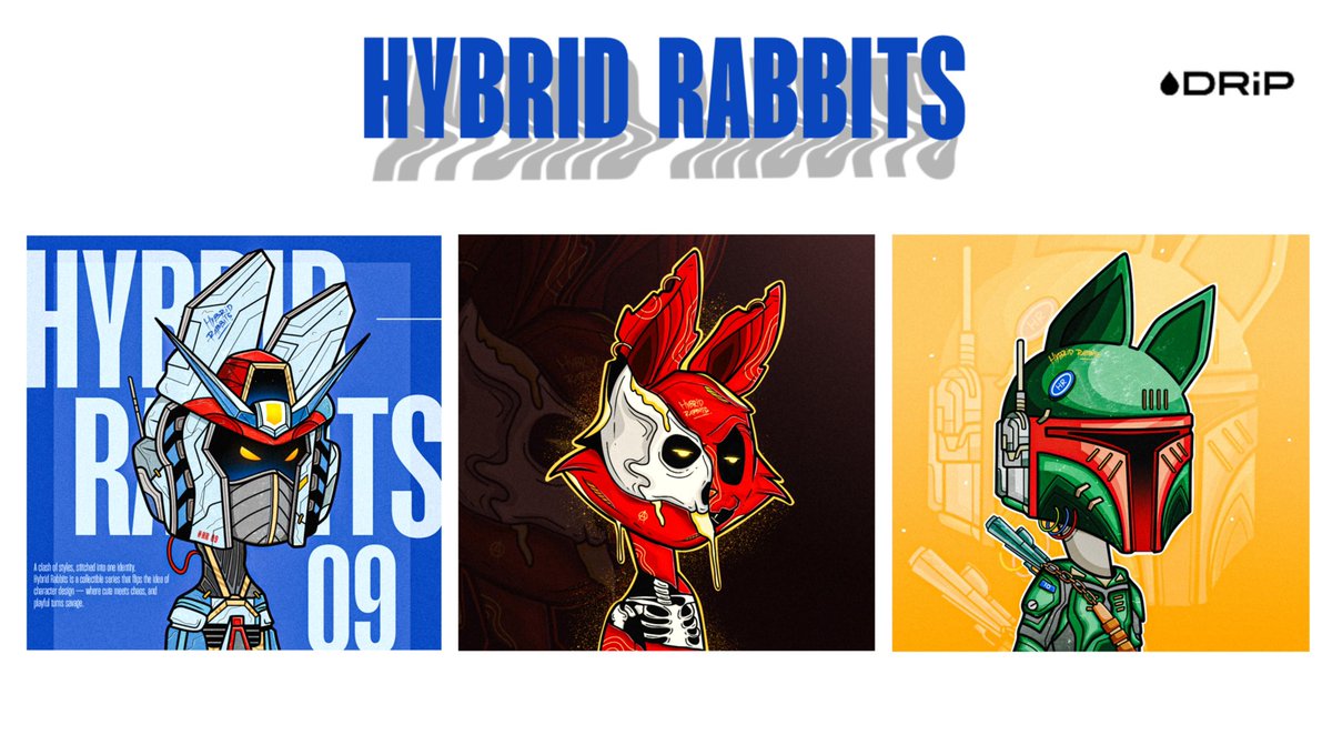 GM and Happy Monday y’all! 🤘🏻

Proudly present the pieces for upcoming ‘Hybrid Rabbits’ drop on <a href="/drip_haus/">DRiP 💧</a>. There will be only Buy Now option, so first come first serve! 

Coming soon this Wednesday!
Which one do you like?
