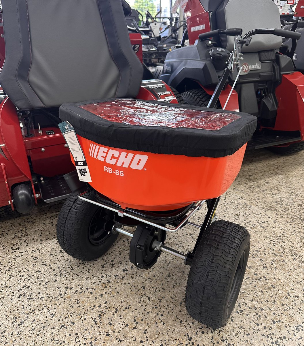 The Echo RB-85 Spreader is what you need to get the job done quickly and effectively! 🌱
• Large capacity hopper
• Heavy duty metal gears
• Foot operated side deflector
• Powder coated steel frame
Priced at $349.99