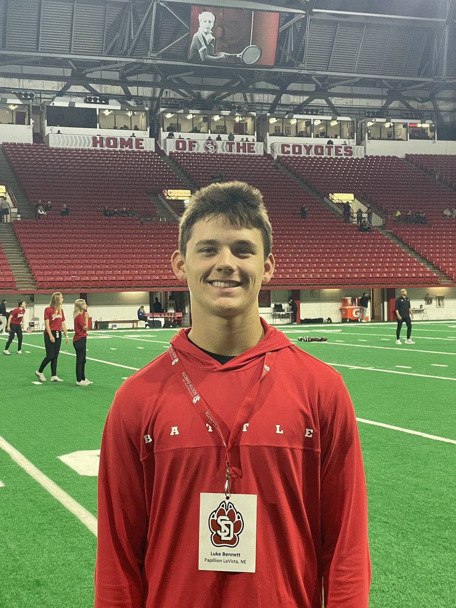 LukeBennett2027's tweet photo. Thank you for a great visit and congrats on the big win @SDCoyotesFB @CoachTJohansen @Coach_TMorrison @CoachFinley_ @CoachBKirch @joshmanchigiah @1CoachRosie https://t.co/GOaGTiQ8eq