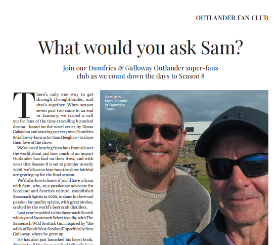 #SamHeughan article in the new issue of Dumfries on #CocktailDiaries

Order in print worldwide: bit.ly/3IcMwjL