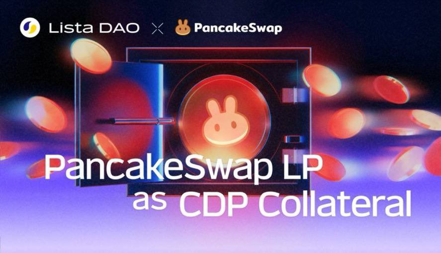 So this is actually pretty cool 👀

<a href="/lista_dao/">Lista DAO</a> now lets you use your <a href="/PancakeSwap/">PancakeSwap</a> LP tokens as collateral.
Basically, your LPs don’t just sit there anymore → you still earn fees, but can also borrow lisUSD against them.

Why this matters:
🔹 Stable-stable LPs → fees + lisUSD +
