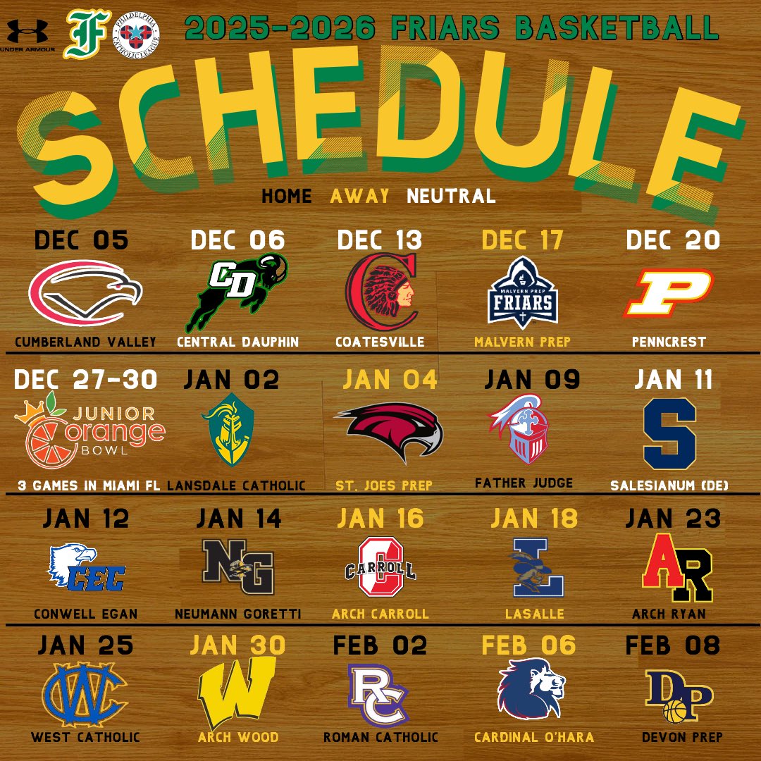 bpfriarshoops's tweet image. 2025-26 Full Season Schedule 🔰🏀 #ExcitingMatchups