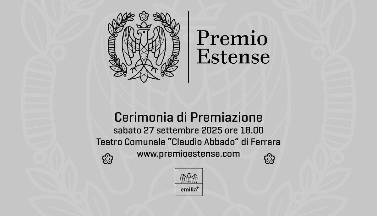 📚Cerimonia di premiazione della 61^ edizione del #PremioEstense al Teatro "Claudio Abbado" di #Ferrara, con la proclamazione del vincitore tra i quattro finalisti: Milena Gabanelli e Simona Ravizza, <a href="/gadlernertweet/">Gad Lerner</a>, Paolo Rumiz e <a href="/marziogmian/">marzio g. mian</a>.

#premioestense2025 #libri #cultura