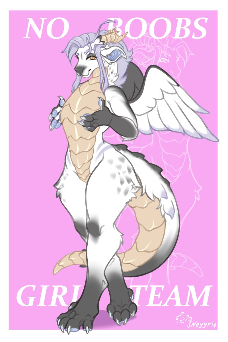 neyyrie's tweet photo. No booba team✊

I've got new fluffy dragon character 
Design by @/ZhulyaDragoness https://t.co/aWmlgZtaTv