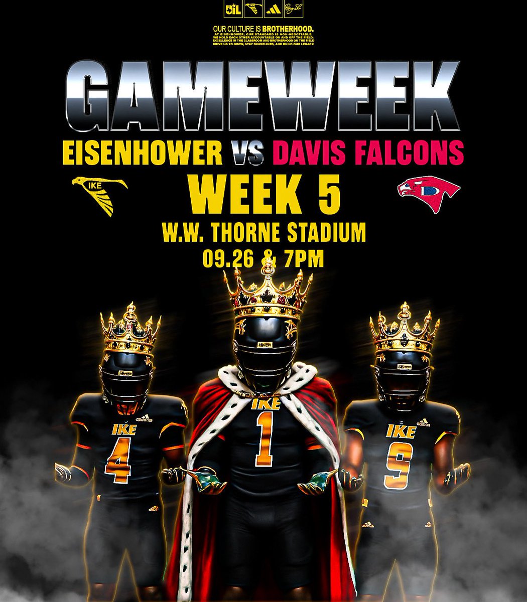 44SwoopFootball's tweet image. 1-0 mindset continues… It’s the biggest game of the year because it’s the next game on the schedule. Same mindset every week. WE ARE, BIG IKE, SWOOP🦅 #CultureOverScheme #BIGIKE #44AcresHomesTx