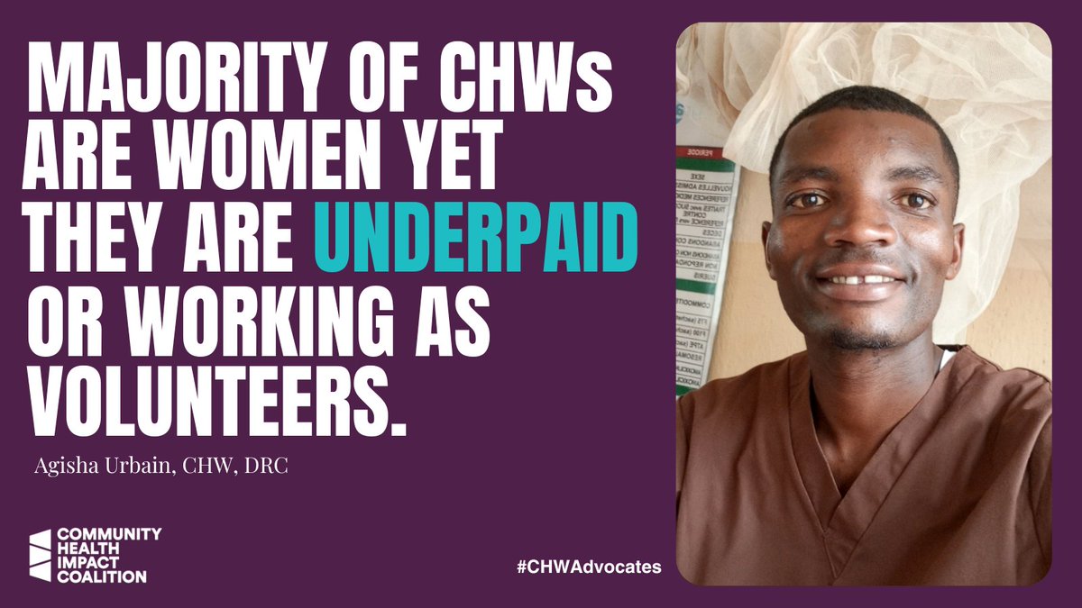 join_chic's tweet image. "The majority of Community Health Workers are women, yet they are often underpaid or even working as volunteers. #EqualPay would change this. It would strengthen our motivation, guarantee more stability in our work, and attract more women into the health sector.