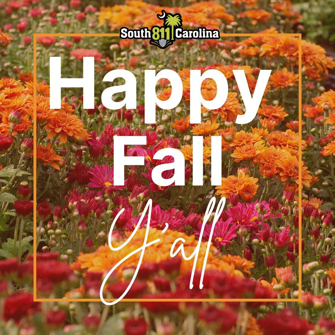 sc_811's tweet image. Happy fall y’all! 🍁 With cooler days ahead, it’s the perfect time for outdoor projects. Just don’t forget to contact SC811 before you dig.

#happyfall #digsafe #fallprojects #sc811